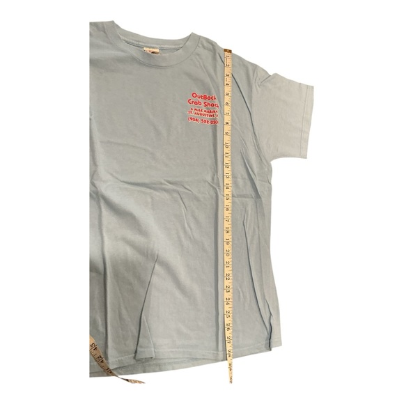 Vintage OutBack Crab Shark T-Shirt Men’s Size XL Gray Free Beer - Picture 4 of 6